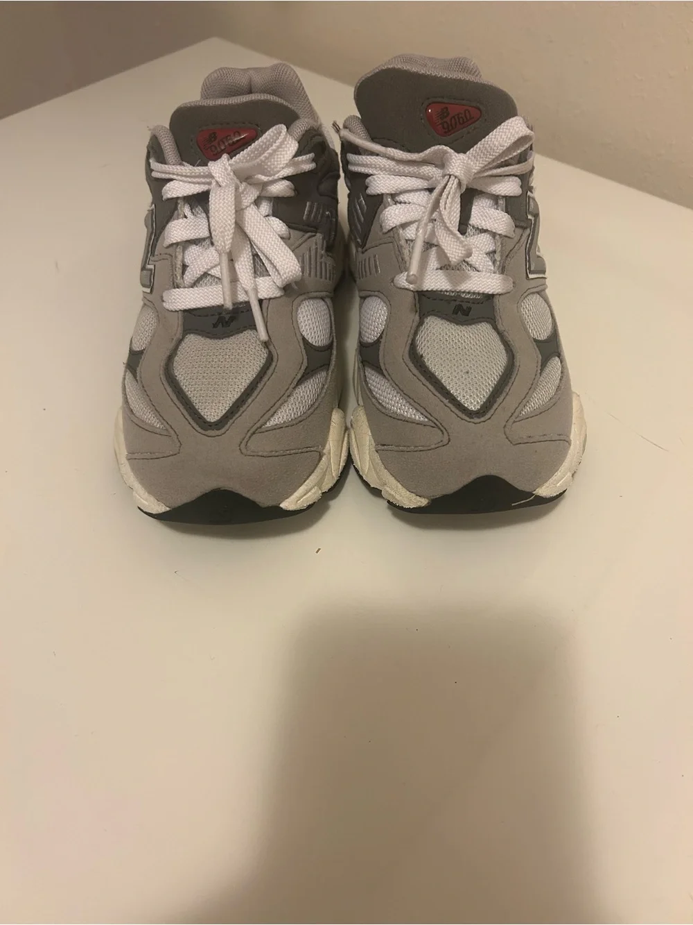 New Balance Kids Gray & White Mesh Suede Sneakers